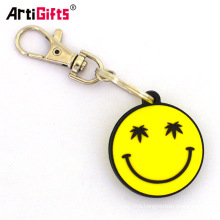 Custom christmas personalized pvc smile smiley tire emoji spring keychain